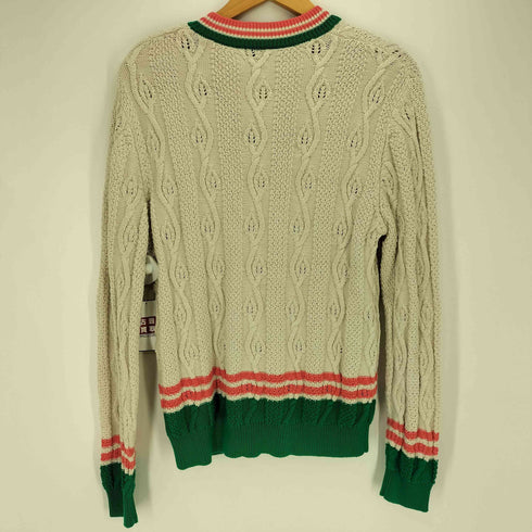 ポールスミス Paul Smith FLOWER CABLE TILDEN SWEATER Vネック ケーブル編み チルデン ニット メンズ import:M