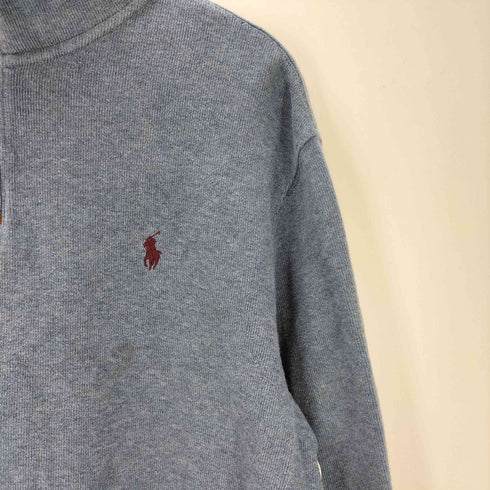 ポロラルフローレン POLO RALPH LAUREN 現行タグ ポニー 刺繍 ハーフジップ コットン ニット メンズ import:M