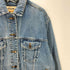 エディーバウアー Eddie Bauer 90S 白タグ サイド ポケット オーバーサイズ デニム トラッカー ジャケット レディース import:M