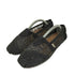 トムス TOMS Classic Black Moroccan Crochet クラシック ブラック モロッカン クロシェ フラワーレース シューズ レディース US:6.5