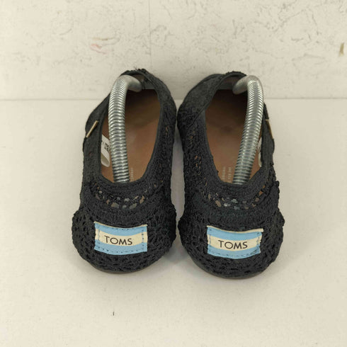 トムス TOMS Classic Black Moroccan Crochet クラシック ブラック モロッカン クロシェ フラワーレース シューズ レディース US:6.5