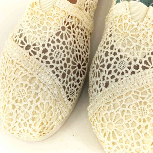 トムス TOMS Classic Natural Moroccan Crochet クラシック ナチュラル モロッカン クロシェ フラワーレース シューズ レディース US:6.5