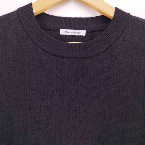 ドゥーザルーム Deux Amour フロッキードットシアースリーブニットプルオーバー レディース JPN:M
