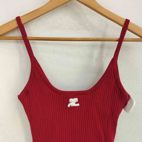 クレージュ courreges フロント刺繍キャミソール レディース import:M