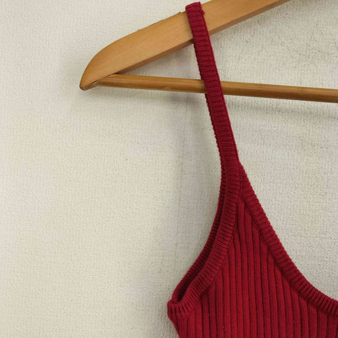 クレージュ courreges フロント刺繍キャミソール レディース import:M
