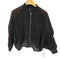ザラ ZARA ドルマン スリーブ サテン シアー MA-1 フライト ボンバー ジャケット レディース import:M