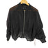 ザラ ZARA ドルマン スリーブ サテン シアー MA-1 フライト ボンバー ジャケット レディース import:M