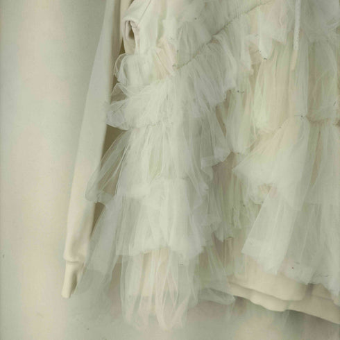 ヴィヴィアーノ VIVIANO Gathered Tulle Hoodie ギャザーチュールフーディ レディース import:M