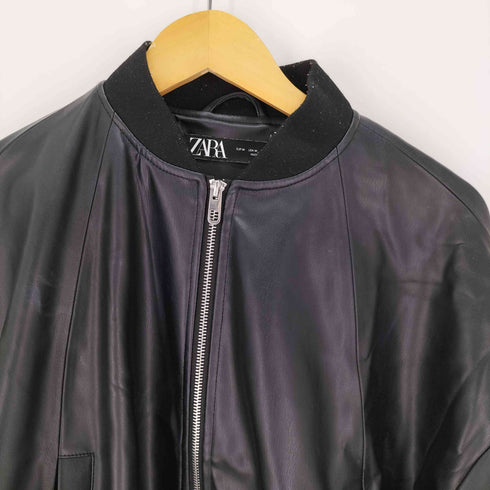 ザラ ZARA フェイクレザー ボンバージャケット MA-1 レディース import:M