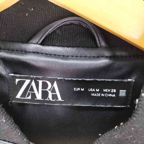 ザラ ZARA フェイクレザー ボンバージャケット MA-1 レディース import:M