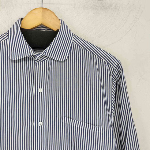 ディストリクトユナイテッドアローズ District UNITED ARROWS ラウンドカラー L/S ストライプシャツ メンズ 40