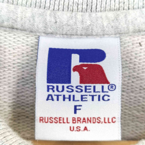 ラッセルアスレチック RUSSELL ATHLETIC フロッキープリント 7分袖 クロップド ポロ スウェット レディース FREE