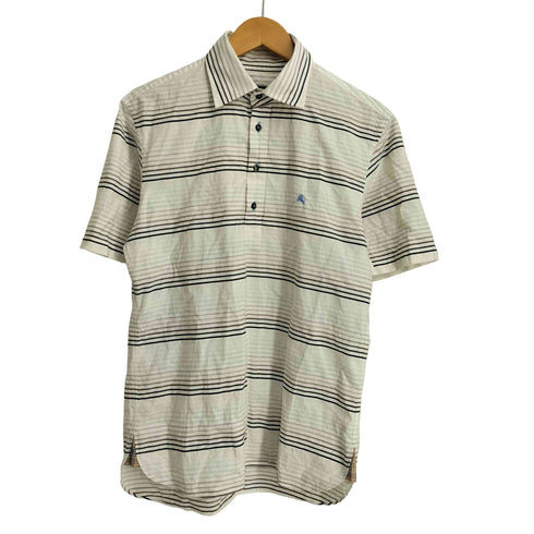 バーバリーブラックレーベル BURBERRY BLACK LABEL ボーダー 半袖ポロシャツ メンズ JPN:2