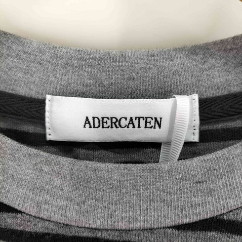 ADERCATEN 裾ドロスト ボーダー ロングスリーブカットソー メンズ