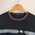バーバリーブラックレーベル BURBERRY BLACK LABEL フロントプリント 半袖リンガーTシャツ メンズ JPN:2
