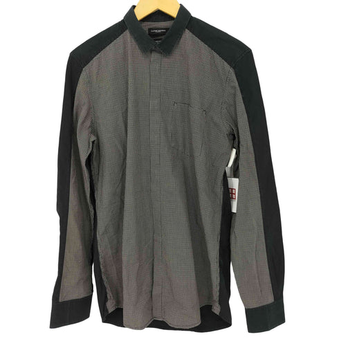 コスチュームナショナル CoSTUME NATIONAL SLIM FIT チェック 切替 レギュラーカラーシャツ メンズ 46