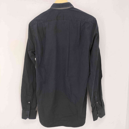コスチュームナショナル CoSTUME NATIONAL SLIM FIT チェック 切替 レギュラーカラーシャツ メンズ 46