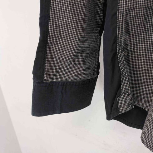 コスチュームナショナル CoSTUME NATIONAL SLIM FIT チェック 切替 レギュラーカラーシャツ メンズ 46