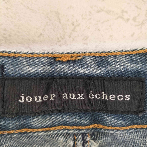 jouer aux echecs 切替デザイン クロップド デニム パンツ Y2K レディース ウエスト67
