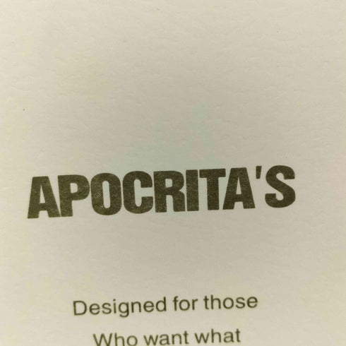 APOCRITA`S 1タック ワイド スラックス メンズ JPN:L