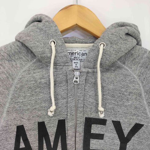 アメリカーナ Americana AMEY プリント 裏起毛 ダブルジップ スウェットパーカー レディース JPN:M
