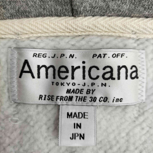 アメリカーナ Americana AMEY プリント 裏起毛 ダブルジップ スウェットパーカー レディース JPN:M