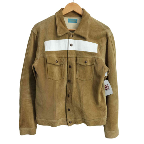 アンダーカバー UNDERCOVER 97-98AW LEAF期 ライン スエード カウレザー ジャケット メンズ L
