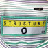 ストラクチャー STRUCTURE フランス製 ストライプ 長袖 ボタンダウン シャツ メンズ 42