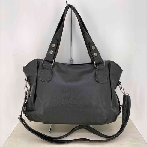 2WAY フェイクレザー ショルダーバッグ レディース