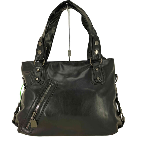 フェイクレザー ジップギミック 2WAY ショルダーバッグ レディース