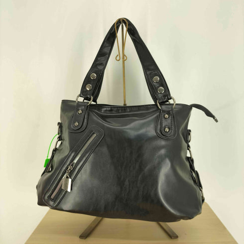 フェイクレザー ジップギミック 2WAY ショルダーバッグ レディース
