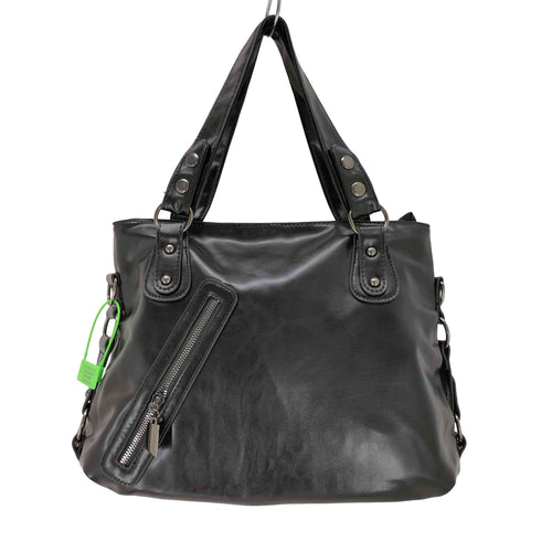 フェイクレザー ジップギミック 2WAY ショルダーバッグ レディース
