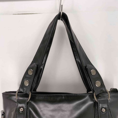フェイクレザー ジップギミック 2WAY ショルダーバッグ レディース