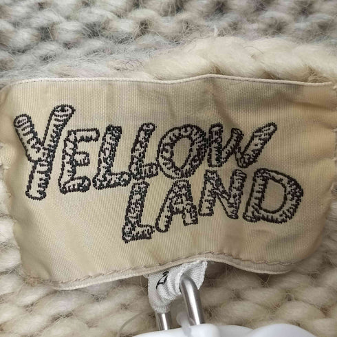 YELLOW LAND ウール バックウォーボンネット柄 ジップアップニット カウチン メンズ import:L