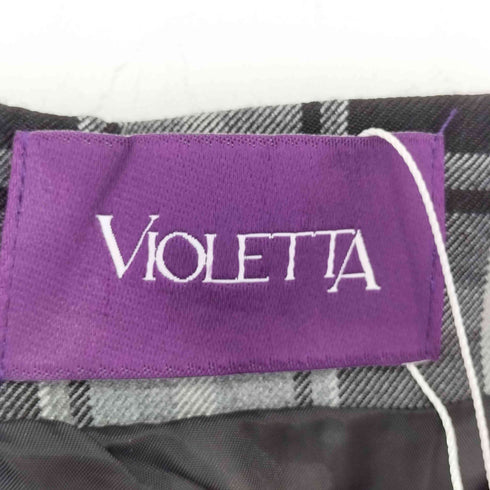 VIOLETTA チェック柄ハンカチーフヘムスカート レディース JPN:S