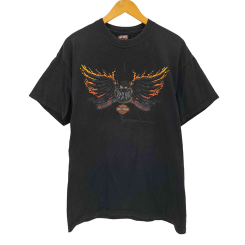 ハーレーダビッドソン HARLEY-DAVIDSON 00S USA製 BEEFY キャラクタープリントクルーネックTシャツ メンズ import:L