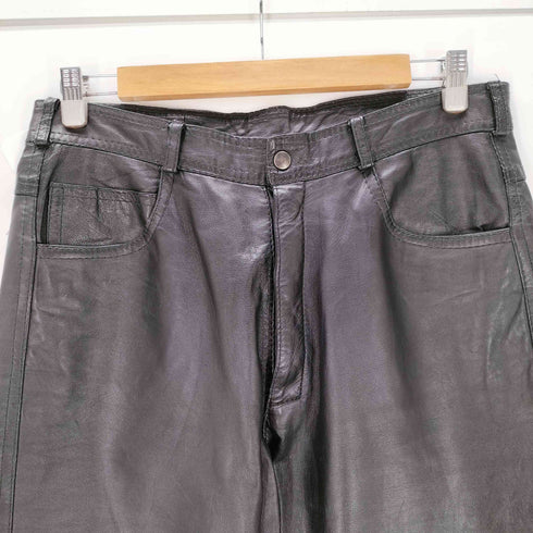 euro ユーロ vintage ヴィンテージ Leather レザー 本革 ストレート パンツ メンズ EUR:44-46