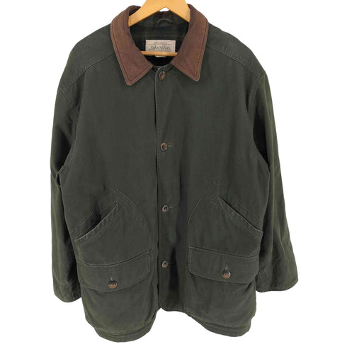 セントジョンズベイ STJOHNS BAY 90s マカオ製 襟レザー ハンティング ジャケット メンズ M