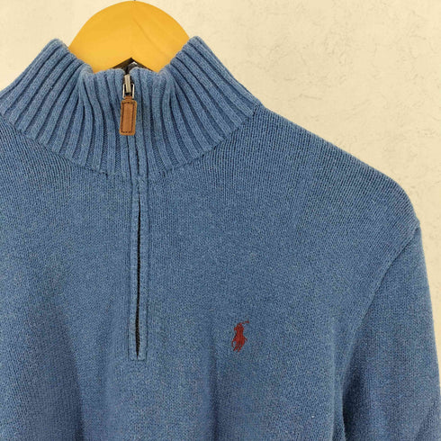 ポロバイラルフローレン Polo by RALPH LAUREN 90S ポニー刺繍 ハーフジップニット メンズ JPN:XS