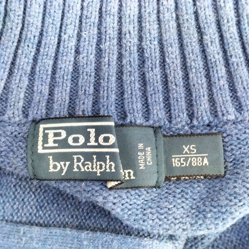 ポロバイラルフローレン Polo by RALPH LAUREN 90S ポニー刺繍 ハーフジップニット メンズ JPN:XS