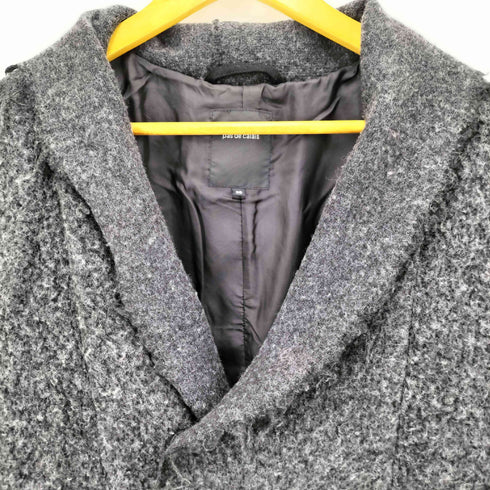 パドカレ pas de calais 切りっぱなし アンゴラ混 ロングコート レディース JPN:36