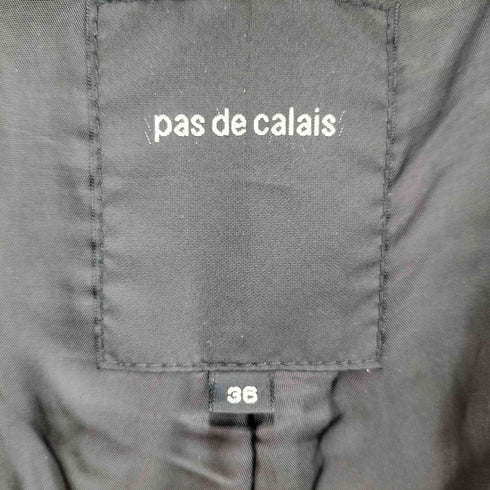 パドカレ pas de calais 切りっぱなし アンゴラ混 ロングコート レディース JPN:36