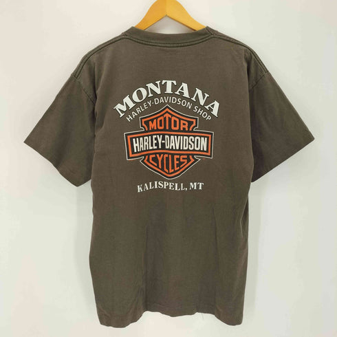 ハーレーダビッドソン HARLEY-DAVIDSON 90S USA製 シングルステッチ フェルトロゴ バックプリント クルーネックTシャツ メンズ
