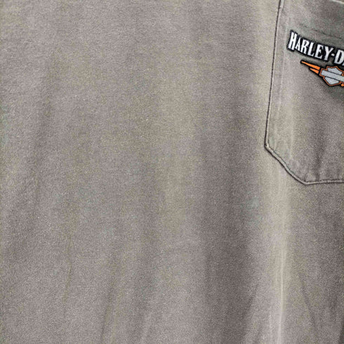ハーレーダビッドソン HARLEY-DAVIDSON 90S USA製 シングルステッチ フェルトロゴ バックプリント クルーネックTシャツ メンズ