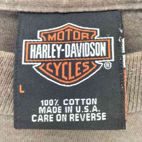 ハーレーダビッドソン HARLEY-DAVIDSON 90S USA製 シングルステッチ フェルトロゴ バックプリント クルーネックTシャツ メンズ