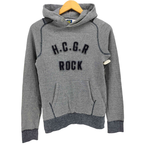 ヒステリックグラマー HYSTERIC GLAMOUR 90s Hタグ 細ボーダー H.C.G.R ROCK ワッペン ラグラン プルオーバーパーカー レディース FREE