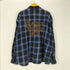エクストララージ XLARGE OLD ENGLISH L/S FLANNEL SHIRT オールド イングリッシュ 長袖 フランネル シャツ ネルシャツ 刺繍 チェック メンズ JPN:XL