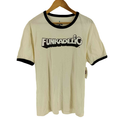 BLUESCENTRIC バンドプリント クルーネック リンガー Tシャツ メンズ L