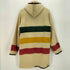 ウールリッチ WOOLRICH 70s USA製 白タグ ラスタカラー ボーダー 比翼ダブルジップ メルトン フーディ ブランケットコート メンズ import:S