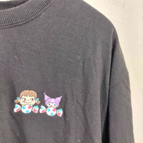 クルーネック キャラクター 刺繍 半袖 Tシャツ レディース M